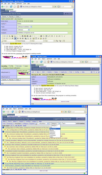 Example ELOG web pages