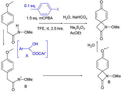 hypervalent iodine(III)-catalyzed C–N bond forming reaction