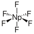 Stereo structural formula of Neptunium hexafluoride