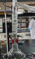 A Vigreux column in a laboratory setup
