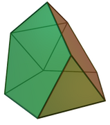 Tridiminished icosahedron: Another Johnson solid, obtained by removing three pentagonal pyramids from a regular icosahedron, resulting in three pentagonal and five triangular faces.[19]