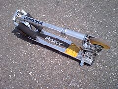 Folded Razor scooter