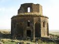 Ruins of Gharghavank on a hillside of Mount Ara