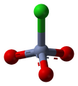 Ball-and-stick model of the chlorochromate anion