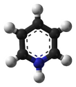 Ball-and-stick model of the pyridinium cation