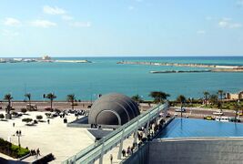 Coast of Alexandria, view From Bibliotheca Alexandrina, Egypt