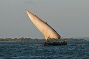 A small dhow in Zanzibar