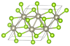Unit cell of rhenium diselenide under standard conditions.