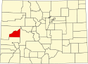 Map of Colorado highlighting Delta County.svg