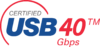 The certified USB4 40Gbps logo