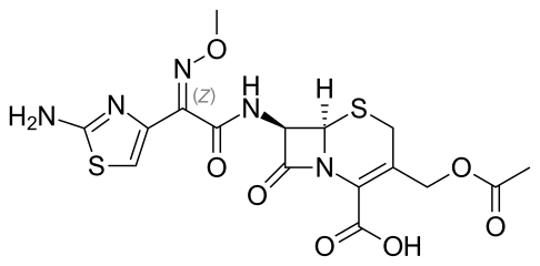Chemical structure of cefotaxime