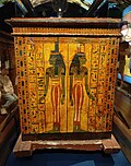 Isis on the rear of the outer coffin of the ancient Egyptian artisan Sennedjem.