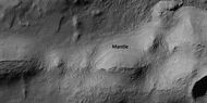 Smooth mantle with layers in Hellas quadrangle, as seen by HiRISE under HiWish program
