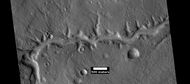 Branched channel, as seen by HiRISE under HiWish program.