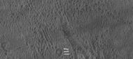 Floor of crater from previous image in Phaethontis quadrangle, as seen by HiRISE under HiWish program Ring mold crater is caused by asteroid reaching an ice layer. Pits on floor may be from ice escaping the ground.