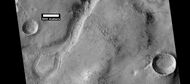 Oxbow lake, as seen by HiRISE under HiWish program.