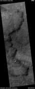 Edge of lava flow, as seen by HiRISE under HiWish program Location is Solis Planum in Phoenicis Lacus quadrangle.