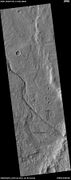 Channel showing an old oxbow and a cutoff, as seen by HiRISE under HiWish program. Location is Memnonia quadrangle.
