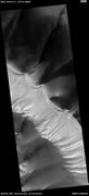 Wide view of dunes in Russell Crater, as seen by HiRISE Many narrow gullies are visible.