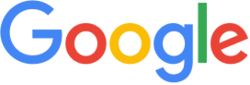 Each letter of "Google" is colored (from left to right) in blue, red, yellow, blue, green, and red.