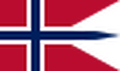 Naval ensign of Norway since 1905, civilian state flag since 1899.