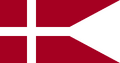 Naval ensign of Denmark (17th century). Note the darker kraprød colour (1939).