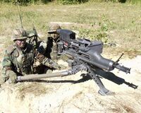 XM307 25 mm caliber man portable Automatic Grenade Launcher, part of the cancelled OCSW program