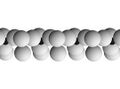 Side view (along [010]) of double chain inosilicate backbone. Apical oxygens are at the bottom.