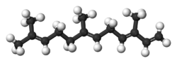 Ball-and-stick model of (E,E)-α-farnesene