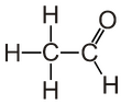 Lewis structure of acetaldehyde