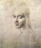Head of a Woman, c. 1483–1485, Royal Library of Turin