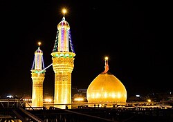 Shrine and tomb of Imam Husayn in Karbala.