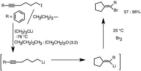 A sample stereoselective intramolecular carbolithiation reaction