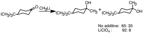 LiClO4 increase selectivity of t BuLi