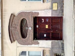Art Nouveau motif above the main door