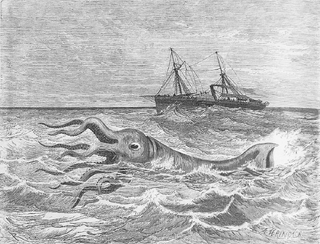 #18 (30/11/1861) Another depiction of the encounter, by Édouard Riou (credited in caption) and A. Etherington (signed), based on a sketch by ensign E. Rodolphe, an officer on the Alecton. This engraving appeared in Bouyer (1866:276, fig.) and subsequently featured in other publications, including an 1867 issue of the Dutch travel magazine De Aarde en haar Volken (from which the present image was extracted).
