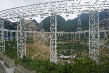 Five-hundred-meter Aperture Spherical Telescope under construction