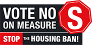 No on Measure S logo
