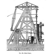 Basic diagram of a walking beam engine