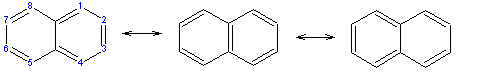 Resonace structures of naphthalene