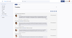 Screenshot of the timeline function in BlueSpice 4
