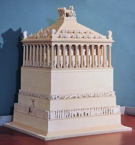 Mausoleum at Halicarnassus at the Bodrum Museum of Underwater Archaeology.jpg