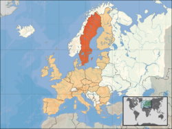 Location of Sweden