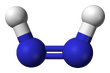Ball and stick model of diazene ((Z)-diazene)