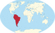 Location of South America