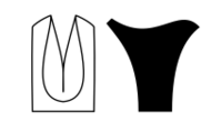 Leicester doctors hood shape outline.svg