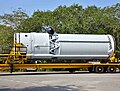 GSLV F-14 Cryogenic stage being transported prior to vehicle integration