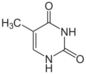 Chemical structure of thymine