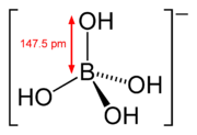 The structure of the tetrahydroxyborate ion
