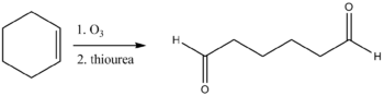 reduction cleavage of product from ozonolysis